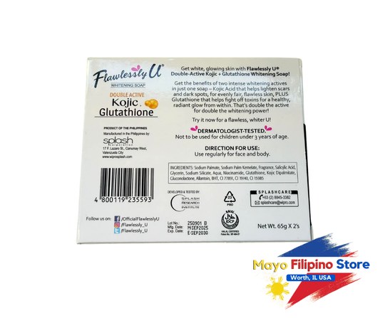 Flawlessly U Soap Kojie Plus Glutathione 2 Soaps