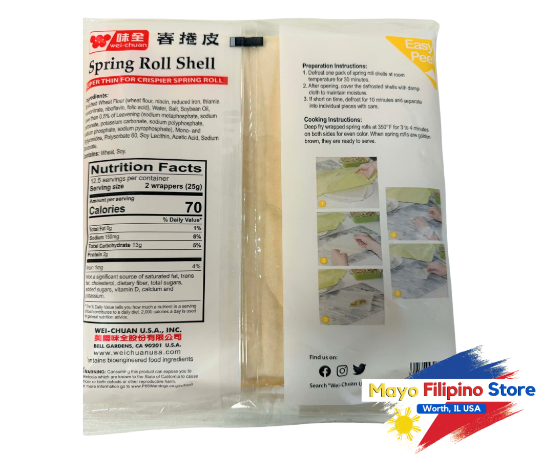 Wei Chuan Spring Roll Shell 25pcs 312g