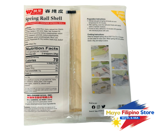 Wei Chuan Spring Roll Shell 25pcs 312g