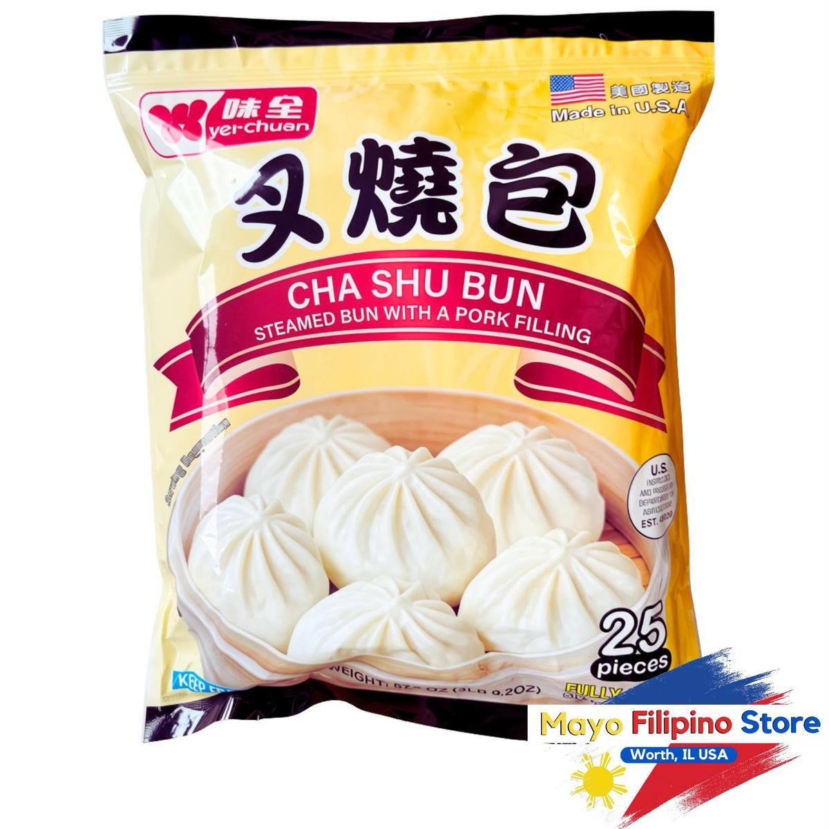Wei Chuan Cha Shu Bun Steamed Bun with Pork 3lbs