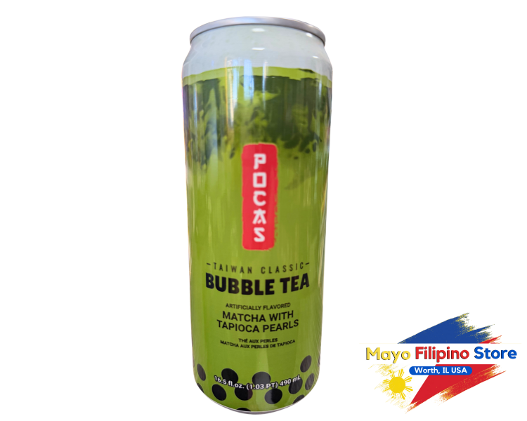 Pocas Bubble Tea Matcha with Tapioca Pearls 490ml