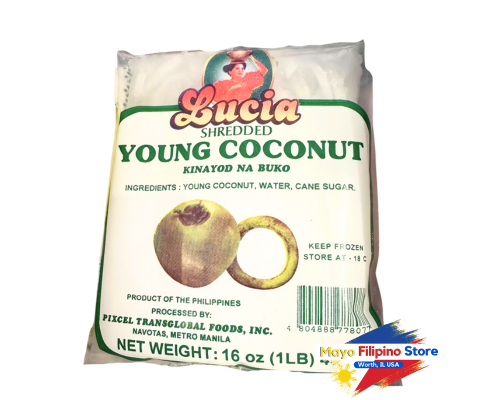 Lucia Shredded Young Coconut 16oz 454g Frozen