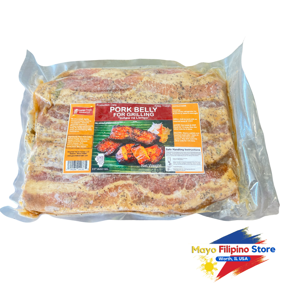 Pork Belly for Grilling Inihinaw na Liempo Gourmet Trends 2Lbs