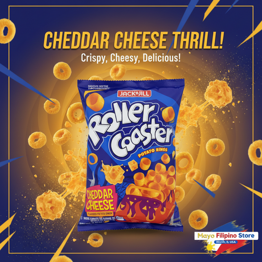 Packaged snack with 'Roller Coaster' branding on a white background