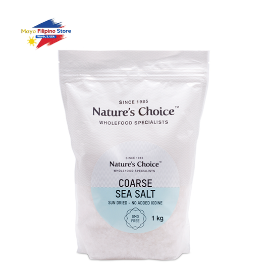 Nature's Choice Coarse Sea Salt packaging on a white background