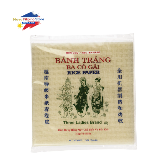 Rice Paper Wrapper 12oz (three ladies brand)