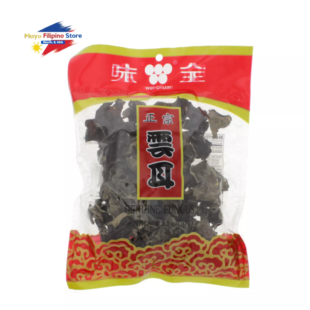 Wei Chuan Dried Black Fungus 2.5oz 70g