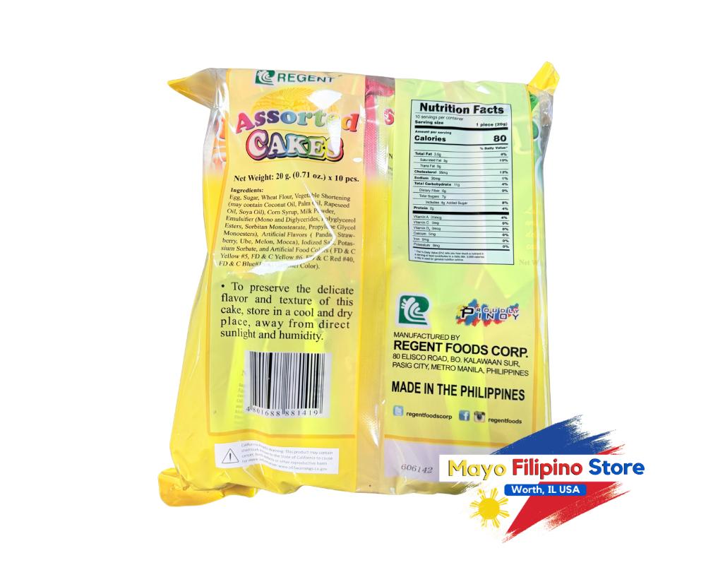 Regent Assorted Cakes 10pcs back
