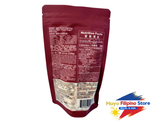 Tapioca Pearl Black Sugar Flavor Ready in 3 Minutes 250g