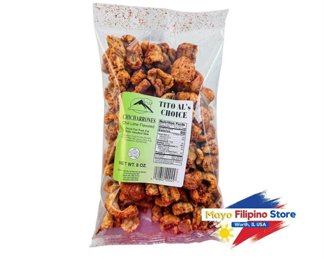 Tito Al's Choice Chicharrones Chili Lime Green 8oz