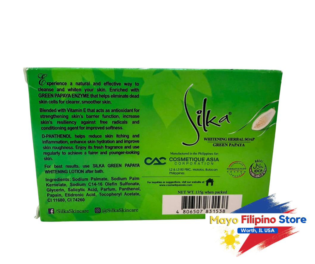 Silka Soap Whitening Green Papaya