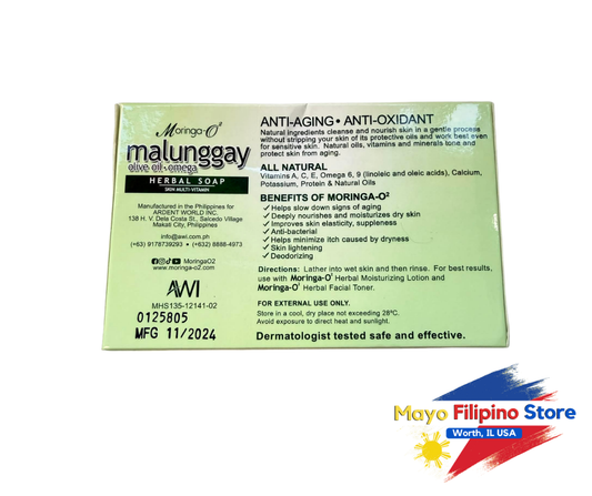 Moringa Malunggay Olive Oil Omega Herbal Soap 135g