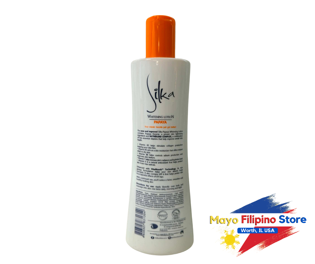 Silka Whitening Lotion Papaya SPF6 300ml
