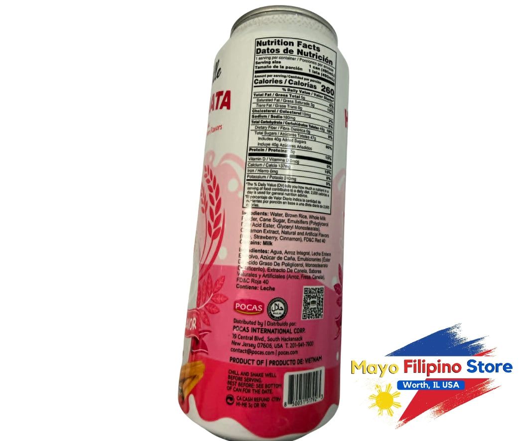 Pocasville Horchata Sabor Fresa 490ml