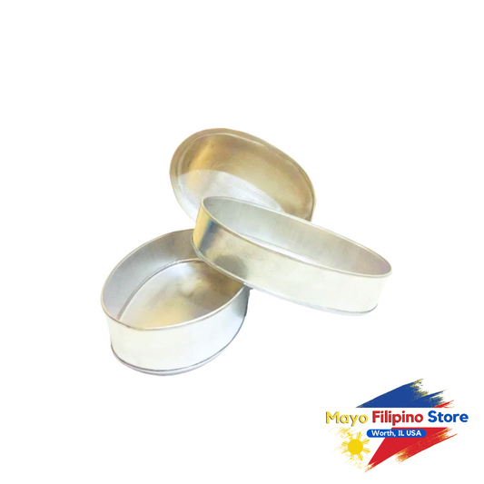Two metallic containers with a lid on a white background, featuring the Mayo Filipino Store logo.