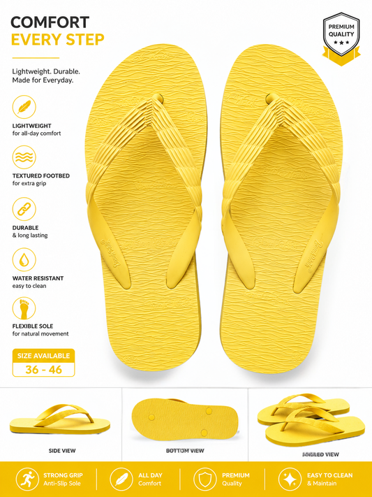 Beach Walk Tsinelas from Pilipinas Yellow Size