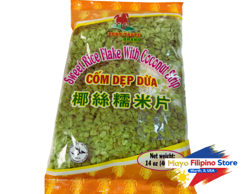 Best Taste Sweet Rice Flake with Coconut Strip 14oz 400g