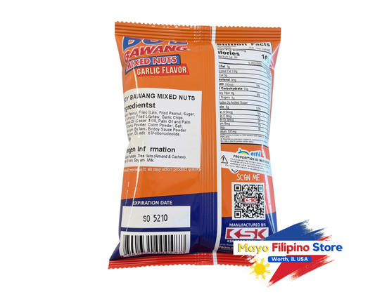 Boy Bawang Mixed Nuts Garlic Flavor with Almonds and Cashew 85g back