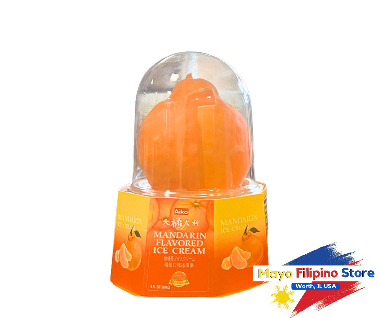 Aiko Mandarin Flavored Ice Cream Individual