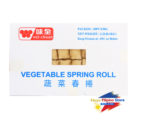 Wei-Chuan Frozen Vegetable Spring Roll 20pcs x 50g 1kg