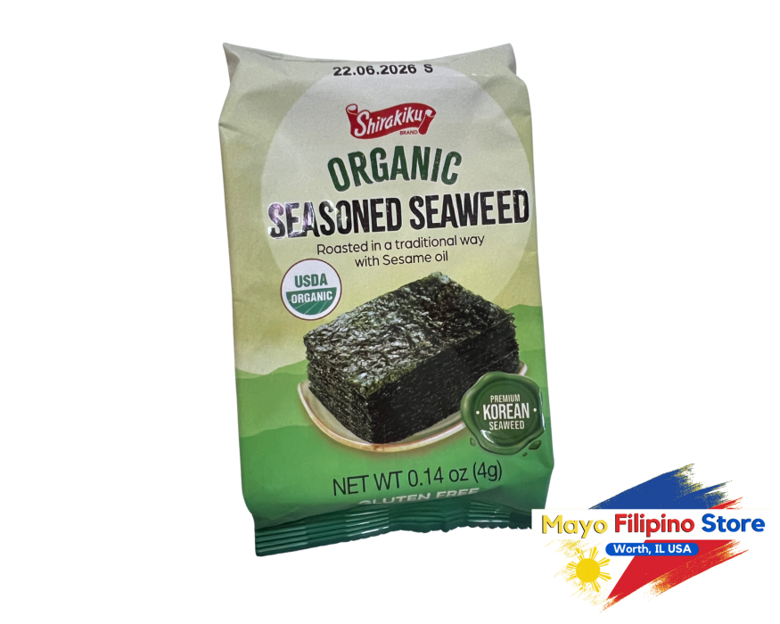Shirakiku Organic Seasoned Premium Korean Seaweed 4g
