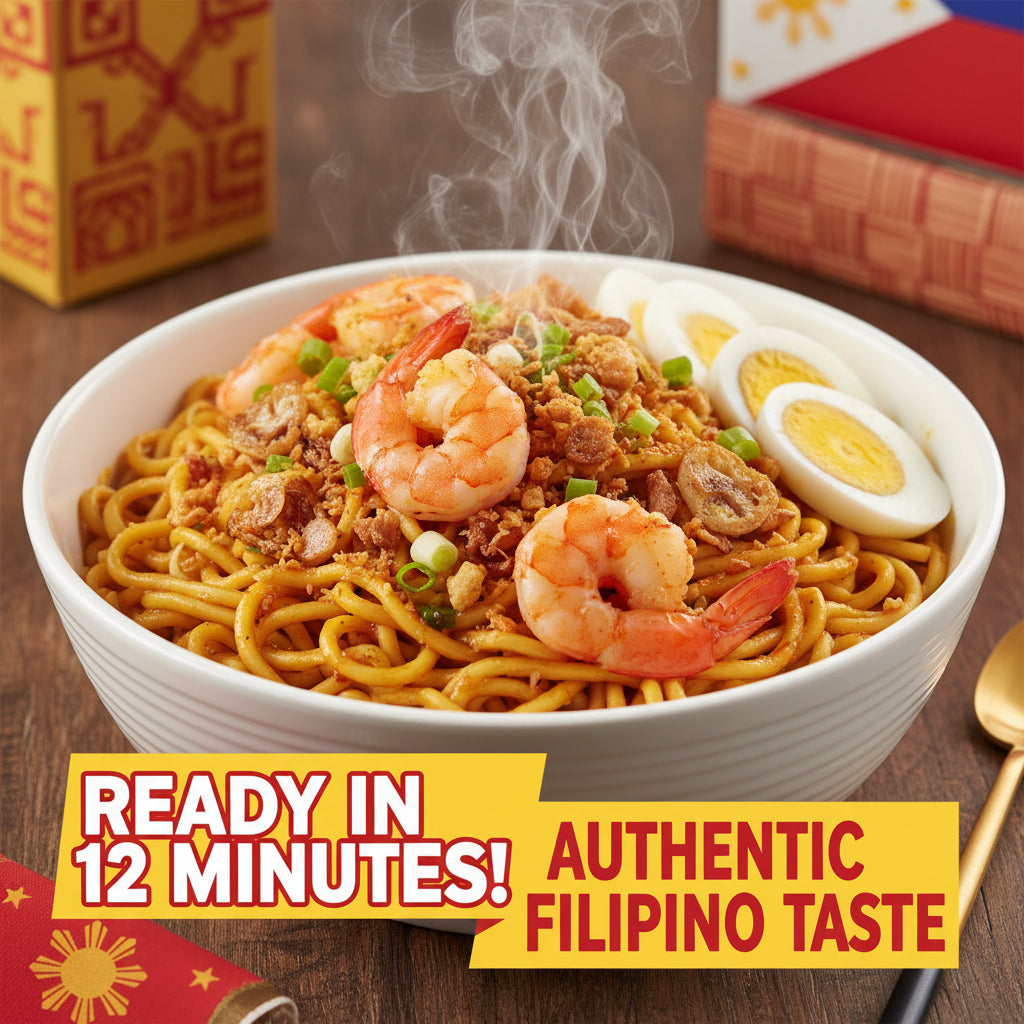 Pancit Palabok package with branding on a white background