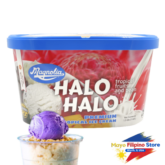 Magnolia Halo Halo Tropical Fruits and Bean Premium ICe Cream 1.43lb