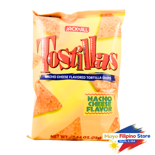 Jac n Jill Tortillas Nacho Cheese Flavored Tortilla Chips 72g