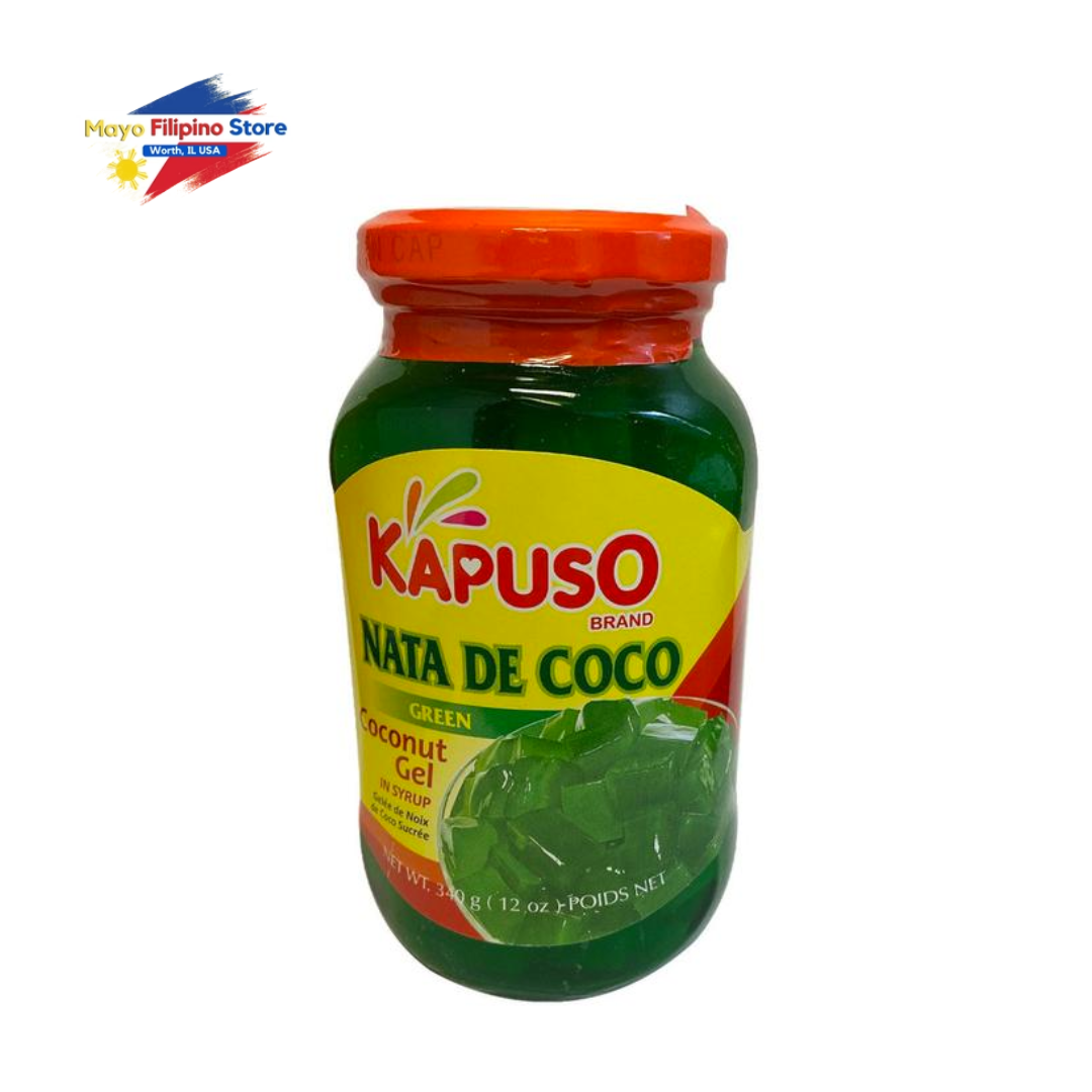 Jar of Kapuso Nata de Coco on a white background