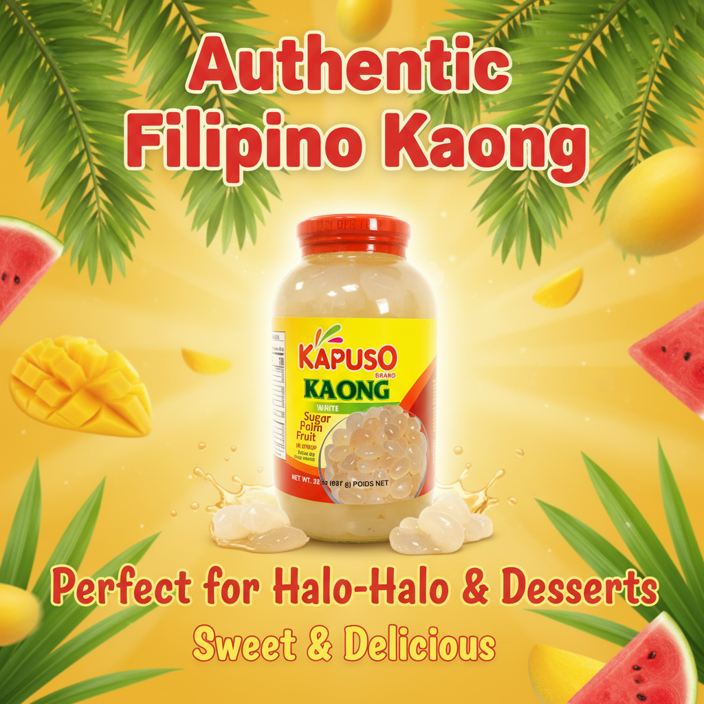 Kapuso brand Kaong white sugar palm fruit