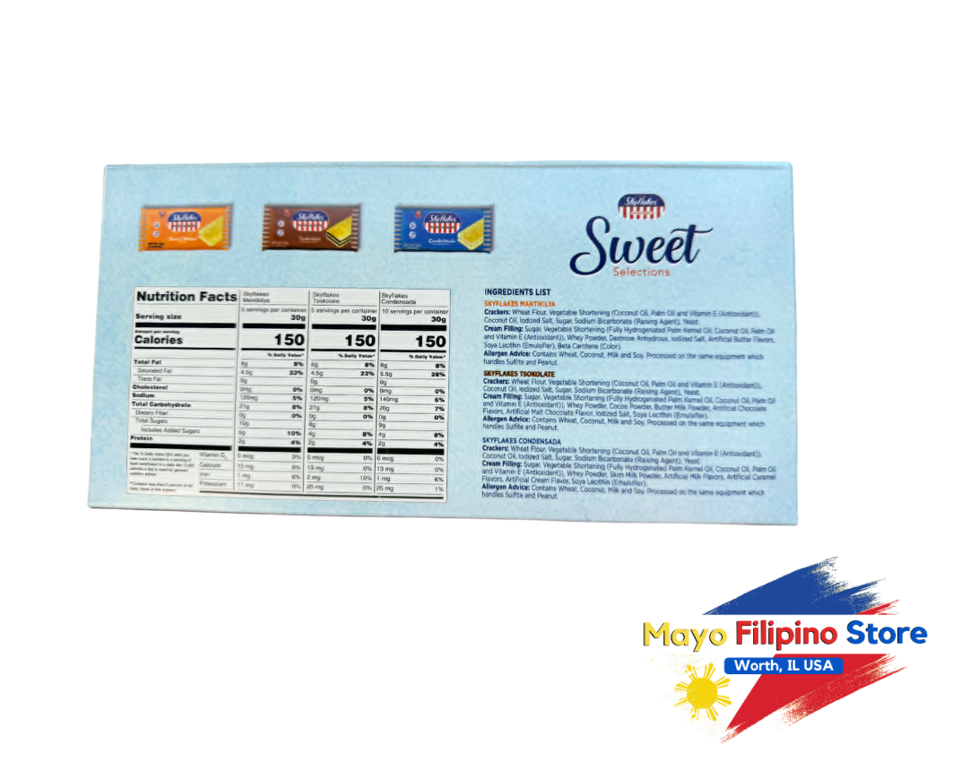Sky Flakes Sweet Selections Box Mantikilya, Tsokolate, Condensada 600g