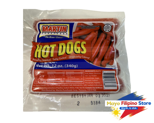 Martin BEEF AND PORK Regular Hotdog 340g