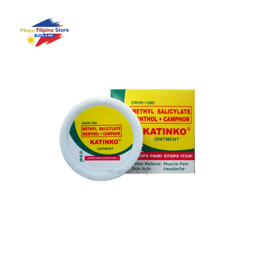 Katinko ointment jar and packaging on a white background