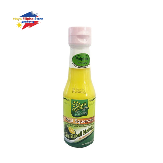 Bottle of Tropicana Real Squeezed Calamansi Extract on a white background