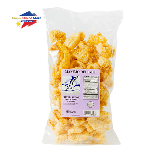 Maximo Delight Chicharrone Pork Skins 3oz (Salt Added)