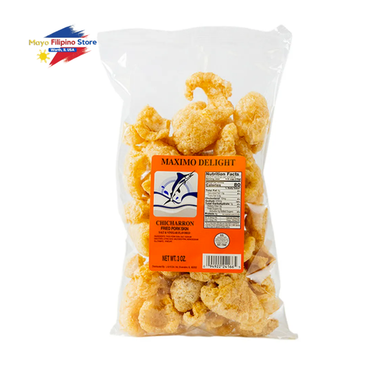Maximo Delight Chicharrone Pork Skins 3oz (Orange)