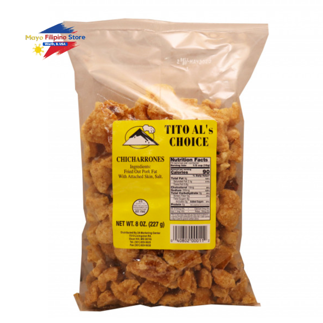 Tito Als Pork Cracklings Chicharones - 227g (YELLOW)