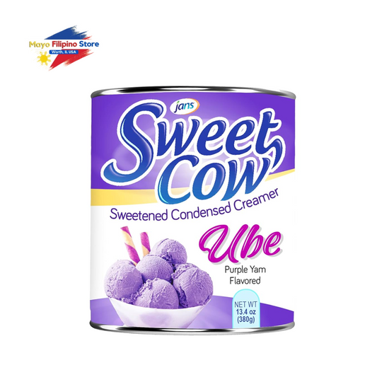 Jans Sweet Cow Sweetened Condensed Creamer Ube Purple Yam 13.4 oz 380g