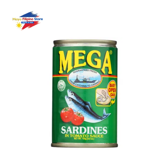 Mega Sardines in Tomato Sauce 155g GREEN