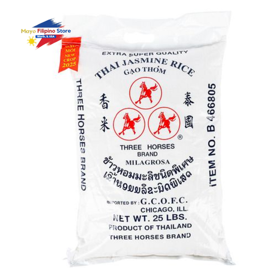 Three Horses Jasmine Rice - 25lbs