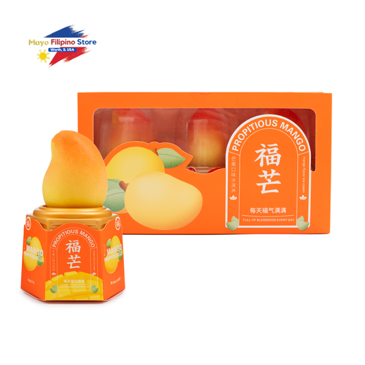 Propitious Mango product with packaging on a white background