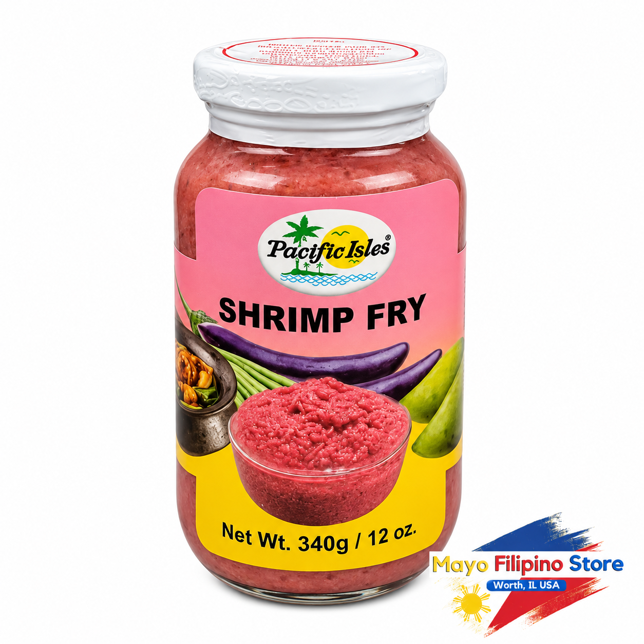 Pacific Isle Bagoong Alamang Original 12oz 340g | Filipino Shrimp Fry