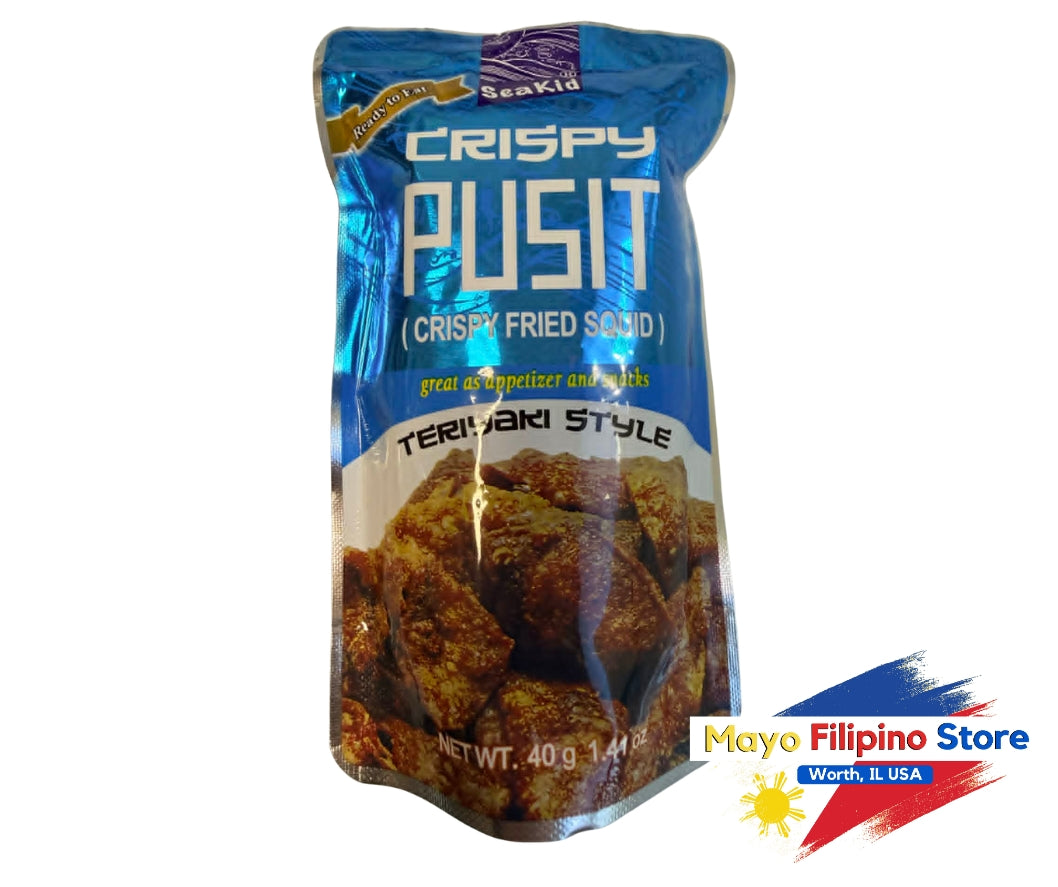 SeaKid Crispy Pusit Snacks Teriyaki Style 40g