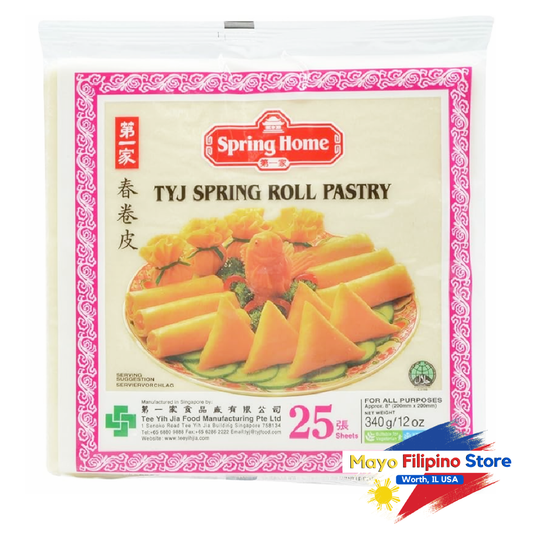 TYJ Spring Roll Pastry Lumpia 8 Inches 25 Sheets 340g