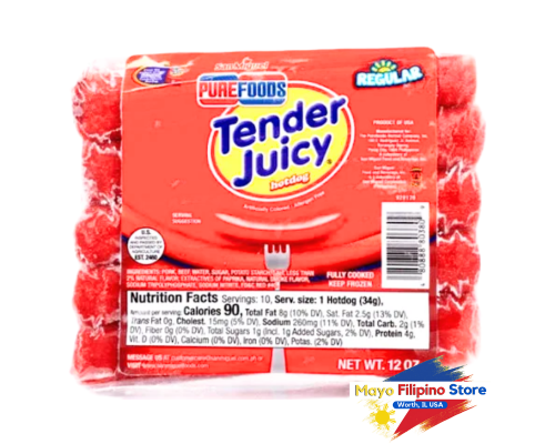 Purefoods Tender Juicy Hotdog 12oz 340g