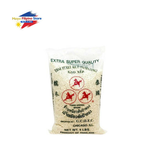 Three Horses Sweet Rice - 5lb