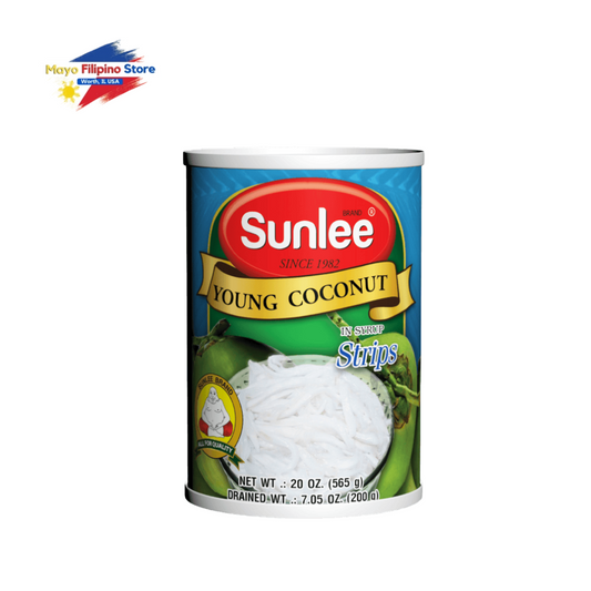 Sunlee Young Coconut Strips can on a white background