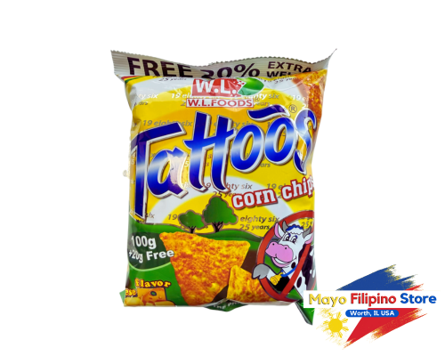 WL Foods Tattoos Corn Chips 120g